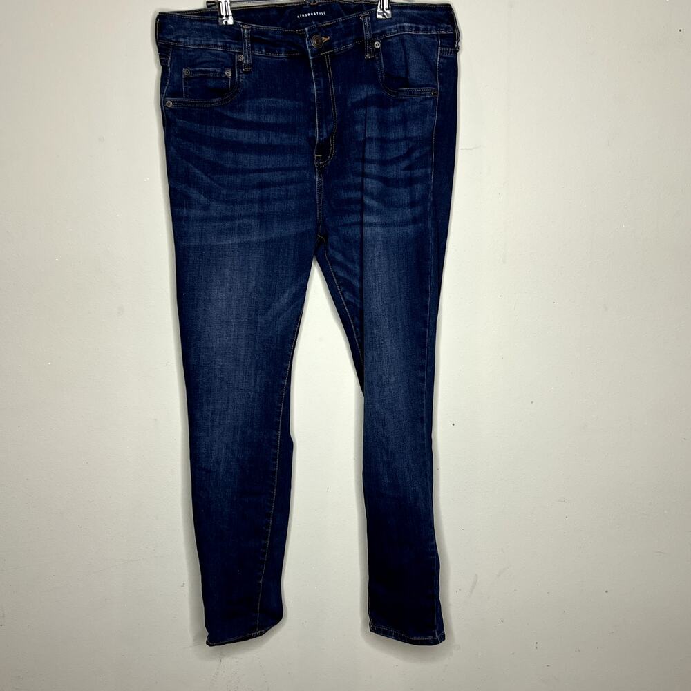Aeropostale Womens High Rise Jegging Dark Wash Skinny Jeans Blue Size 18 Regular